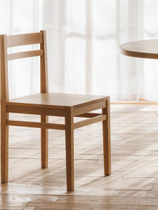 Rustic Wooden Dining Chair Home Use Backrest Chair Wenge Wood Material Traditional Style Furniture for Restaurant And B&B