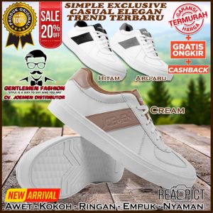 Sepatu Sneakers Pria Casual Import Kualitas Premium Jahitan Rapih Kuat Awet Ringan Empuk Nyaman Kasual Kekinian Terbaru Formal Kerja Kets Nyaman Olahraga Joging Sport Badminton Gym Slip on Pria Distro Cowok Cowo Laki Laki Dewasa Remaja Murah Kekinian J63