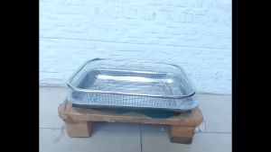 Alat Peniris Minyak Goreng Jumbo Nampan Tinggi Serbaguna Baki Lengkap Saringan Segi Besar Stainless