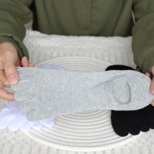 3 Pairs Mens Five Finger Sports Socks Soft Durable Breathable Five Toe Socks Separate Toe Invisible Low Cut Socks Summer