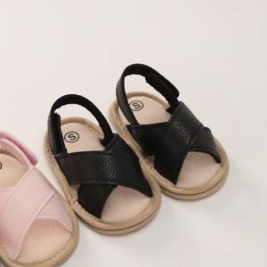 Casual Cute Solid Color Open Toe Sandals For Baby Boy Girls Breathable Lightweight Walking Shoes For Spring And Summer