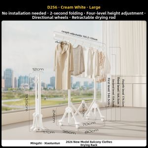 MINGZHI | Foldable Multi-function Non-installation Drying Rack
