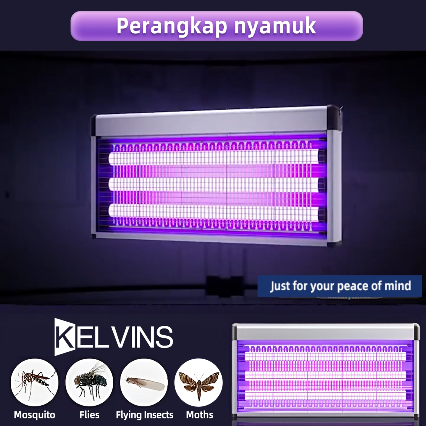 BUY 1 TAKE 1 FREE Mosquito Killer Lamp Mosquito Trap Hanging Mosquito Trap Insect Fly UV Lamp LED Light Removable Landing