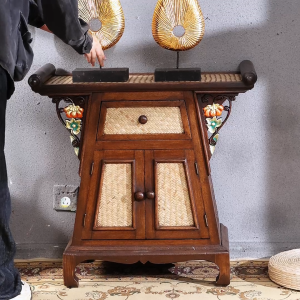 ไม้เนื้อแข็งแกะสลักห้องโถงตู้เก็บของติดกับผนังตู้เก็บของมีลิ้นชักตู้เก็บของด้านข้างรับประทานอาหารตู้เก็บของสองประตู