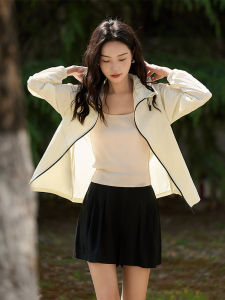 Áo Khoác Chống Nắng Mỏng Bằng Vải Nylon UPF50+ Cho Nữ Xhange Cloud Silk Áo Khoác Ngoài Mùa Hè Thường Ngày Có Mũ Trùm Đầu