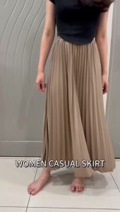WOMEN CASUAL LONG SKIRT PLAIN DESIGN COTTON/SELUAR SKIRT/SKIRT PANJANG GOOD QUALITY READY STOCK STRETCHABLE WAIST