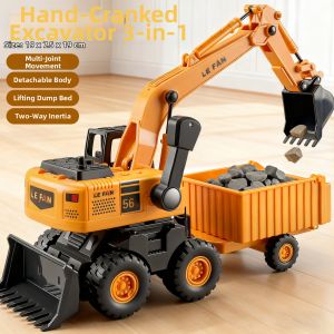 Children Construction Vehicles Toy Excavator Dumper Tractor