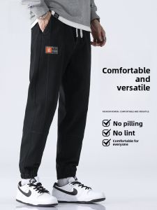 ROMON | Loose Fit Spring Summer Mens Trousers Thin Elastic Cargo Pants Youthful Casual Long Trousers Harlan Cuffed Sports Workwear