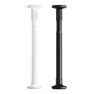 Stainless Steel Retractable Clothesline Curtain Rod Closet Support Bracket Bathroom Hanging Bar Adjustable No Drilling Required