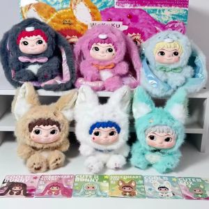 Wakuku Fox&Bunny Trickor Treat Blind Box Linda Action Character Wakuku Mystery Box Fox Bunny Anime Keychain Doll Bag Surprise To