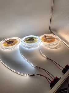 AC220V/DC24V Double Row SMD2835 LED Strip 240LEDs/M 10mm/11mm Cuttable Flexible Warm Neutral White for DIY Home Decor Lighting