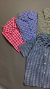 Kemeja Gingham Anak Laki laki 1-8 Tahun - Kameja Kotak Lengan Pendek Short