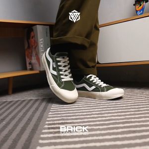 Brick Mansions - Matrix Olive Green Sepatu Sneakers Casual Pria Wanita