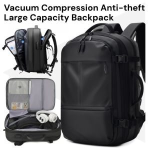 【Wet & Dry Separation】Vacuum Compression Anti-Theft Large Capacity Backpack Men Women Expand Outdoor Backpacks Waterproof Oxford Cloth Sports Style