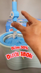 Bộ Thùng Lau Nhà 360 Độ - Lồng Nhựa  Đầy Đủ Phụ Kiện Siêu Sạch Quay Nhẹ Nhàng