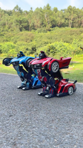 1:18 transformer light & sound effect Gesture Sensor Remote Control Car poison tiktok RC kids toy gift drift demo deform
