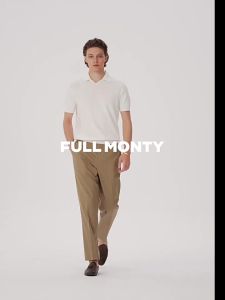 Cotton Straight Shoulder Small Square Collar Short Sleeve Mens Polo Shirt