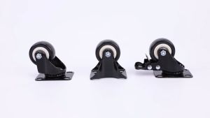Bánh xe đẩy viền đen đường kính 4cm5cm6cm và 7.5 cm bánh xe tủ đồ bánh xe tủ kính bánh xe tủ đông hàng nhập chịu tải