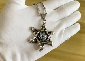 KALUNG TITANIUM PRIA WANITA TERBARU RANTAI TAMBANG LIONTI BINTANG MATA