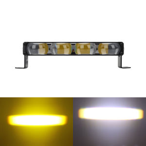KEVANLY | 12V 24V LED Light Bar Dual Color Front Grille Long Row Work Light 1/2/3/4/5 Lens Spotlight Driving Fog Light For Jeep Truck SUV