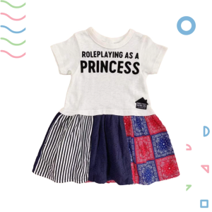 Váy ngắn bé gái 3-4 tuổi BREEZE ngắn tay cổ tròn vải cotton phong cách Nhật áo liền váy bé gái đầm xuất dư bé gái