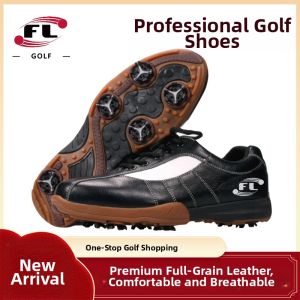 Mens Breathable and Wear-Resistant Golf Shoes
