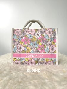 Hijabs and Such Daisy Floral Mini Tote bag with long and short handles by Sofearose