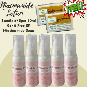 5pcs Niacinamide Lotion Bundle Get 2 Free SR Niacinamide Soap