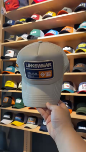 LINKSWEAR Trucker Cap Pria Distro Jaring Warna Full Cream Eksklusif