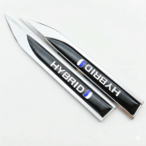 2Pcs 3D HYBRID Emblem Blade Car Side Fender Badge Trunk Decal Sticker For Toyota Honda Auto Styling Accessories