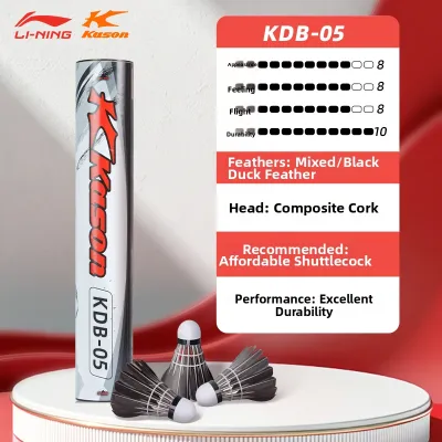 Li-Ning | Durable Goose Feather Shuttlecock for Indoor Training and Outdoor Match