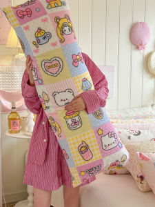 Gối Ngủ Bằng Vải Nỉ Dày Có Thể Tháo Rời Ấm Áp Dùng Cho Ngủ Bên Hông Dùng Để Giữ Chân Gối Dài Chất Liệu Polyester Hình Chữ Nhật