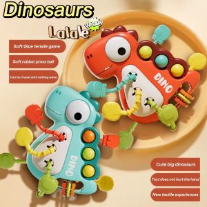 Dinosaur Pull String Sensory Awakening Rattle Training Development Activity Early Educational Montessor Puzzle Toys Gift