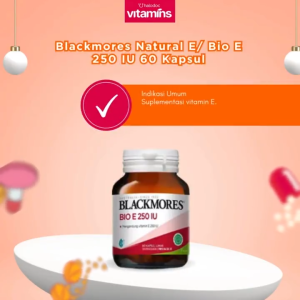Blackmores Bio E 250 IU 60 capsules Vitamin E [Expiry 01/2029]