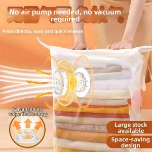 Vacuum Compression Bag Exempt from Air Pumping Blanket Storage Spacious