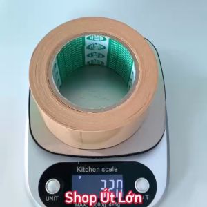 1 Cuộn băng keo giấy da bò bóng giấy nâu không viết rộng 6cm dài 50 mét lõi giấy 3mm