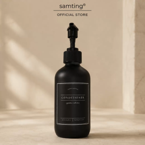 1 piece Matte Black GLASS Bottle pump dispenser 250ml 500ml
