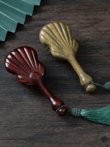 Portable Pocket Size Mini Banana Fan Brush Green Sandalwood Purple Sandalwood Airbag Cushion Comb Change Color Wood Comb