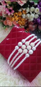 J&C Bando mutiara manik kristal mote putih dan warna warni dewasa dan anak