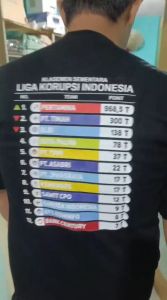 Kaos Liga Korupsi Indonesia Pertamina Kaos Distro Premium Cotton Combed 30s Djalur
