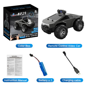 1/28 KF29 Rc Car With Camera Simulation Cybertruck Pickup Remote Control Car Wifi 2.4G High-Speed Vehicle Toys Christmas Gifts