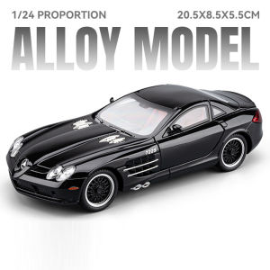 MAKEDA | 1:24 SLR 722S GT Alloy Sports Car Model Diecast Toy with Sound Light Pull Back Doors Opened Miniature Cars Boy Christmas Present