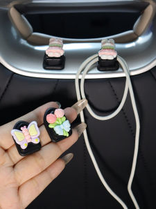 Cute Dolphin Seagull Car Seat Back Hooks One-Piece Seat ABS Material Sticky Design Vehicle Interior Storage Solutions