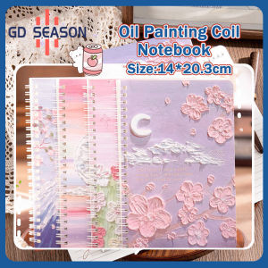 A5 Oil Painting Coil Notebook Spiral Landscape Aesthetic Classroom Student School Office Supplies