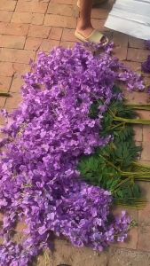 【COD】1PCS Artificial Silk Flower Garland Vine Wisteria Leaf Hanging Wedding Party Home Decor