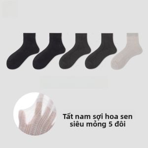 Tất nam MiiOW lưới mỏng thoáng khí chống mùi cổ thấp