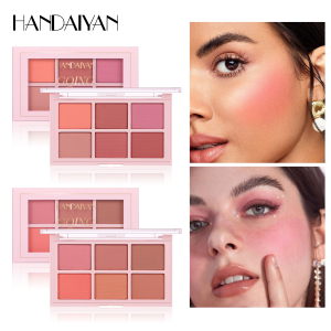 พาเลทบลัชออนเนื้อแมทท์ เม็ดสีแน่น ติดทนนาน เมคอัพหน้า ให้ลุคธรรมชาติ ช่วยให้ผิวกระจ่างใส คอนทัวร์ ไฮไลท์