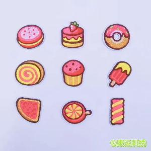029 Sweet dessert Series DIY Embroidery Cloth Stickers Hot Ironing DIY Embroidery Patches Phone Case IPAD Handbook Decoration Clothing Bags