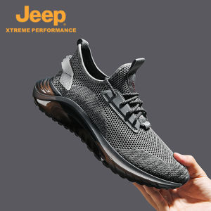 จี๊ป | รองเท้าเดินป่า Jeep กันน้ำ ระบายอากาศได้ดี น้ำหนักเบา ทนทาน รองเท้าพื้นนิ่ม ทรงหัวมน พื้นรองเท้าแบบหุ้มส้นต่ำ สำหรับผู้ชาย