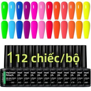 Bộ Sơn Móng Tay Dưỡng Ẩm Cầu Vồng 12 Màu Màu Neon Gel Mỗi Màu 7ml Dành Cho Nghệ Thuật Làm Móng Đẹp